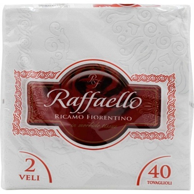 Raffaello biele obrúsky 38x38 - 40 ks