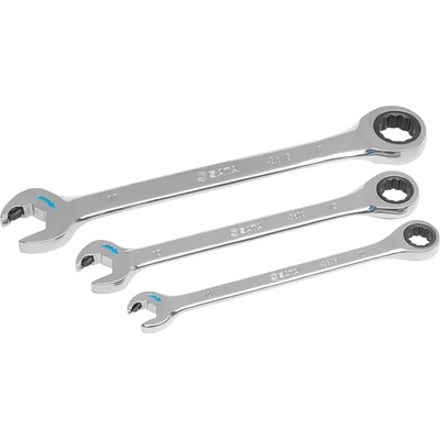 Sata Očkoploché ráčnové klíče 10 ÷ 17 mm Sada 3 ks ST09075