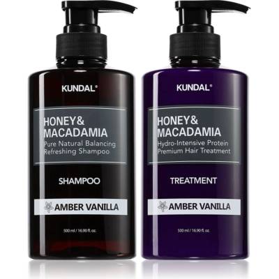 KUNDAL Honey & Macadamia Amber Vanilla комплект за суха и увредена коса