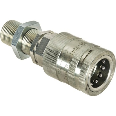 Hydraulická rýchlospojka s dlhou nástrčkou M22x1,5 vonkajší závit Euro Push-Pull 9100822gl Iso 7241-A Warynski