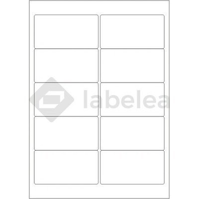 Labelea Samolepiace etikety 96x50,8 mm biele papierové, na hárku A4, pre laserovú a atramentovú tlač, Farba etikiet Biela, Počet hárkov v balení 100 EPY096050W010S