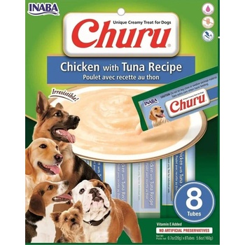 Image 1 of Inaba Foods Churu Chicken with Cheese - Кремообразно лакомство за куче с пилешко месо и сирене 4брX14гр