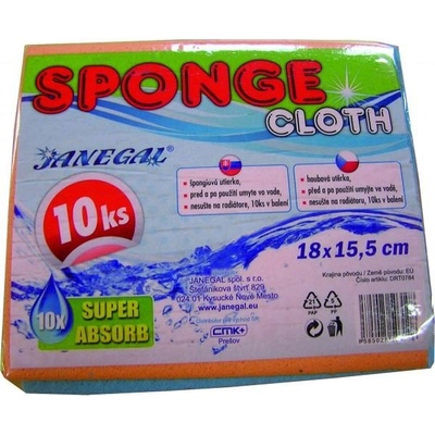 Spontex Janegal špongiová utierka 15,5 x 18 cm 10 ks