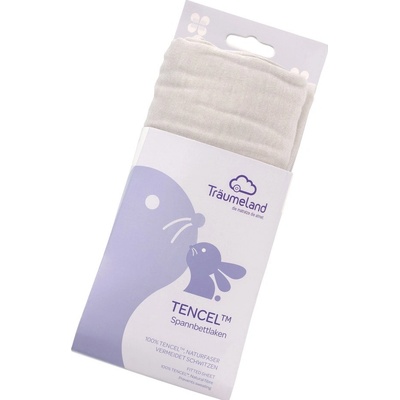 Träumeland prostěradlo tencel světle šedé 70x140