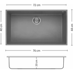 Leks Bloom 760 U Мивка за вграждане
