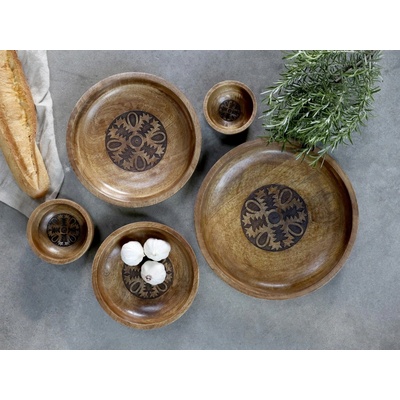 Chic Antique Dřevěná servírovací miska z mangového dřeva Tours Bowl 30 x 5 cm 1950 ml