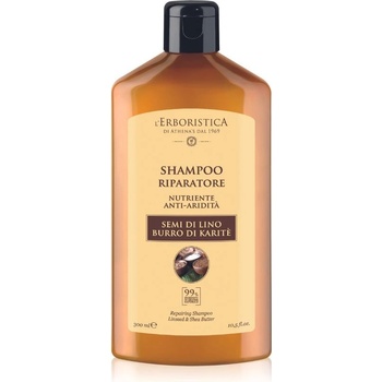 Athena's Erboristica Shampoo s lněným olejem pro suché a poškozené vlasy 300 ml