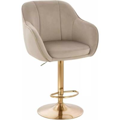 LuxuryForm Design Avola Velur na zlatom tanieri latte