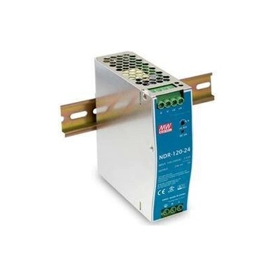 Průmyslový zdroj Mean Well NDR-120-24, 24V=/120W spínaný na DIN lištu