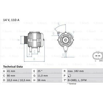 Alternátor BOSCH 0 986 082 320 (0986082320)