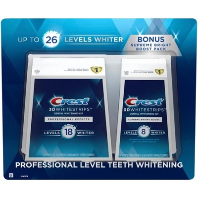 Crest 3D White PROFESSIONAL EFFECTS + SUPREME BRIGHT BOOST, 54 ks