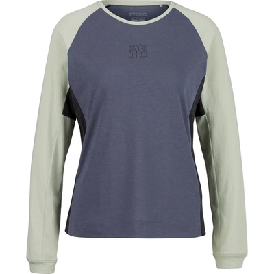 Stoic Дамска фланелка с дълъг ръкав за колоездене Stoic Women's PerformanceMerino LofsdalenSt. MTB L/S Cycling jersey - Light Agave Green / Multi - размер XL (156-2840-0215)