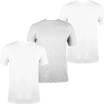 Donnay Мъжка тениска Donnay 3 Pack T Shirts Mens - White/GreyM/Wht
