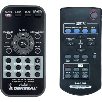 GENERAL Sharp rrmcga177awsa, rrmcga235awsa - дистанционно управление дубликат (rrmcga177awsa, rrmcga235awsa)