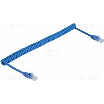 Delock 90363 Patch U/UTP Cat 6 RJ45 vidlice z obou stran TPU modrý