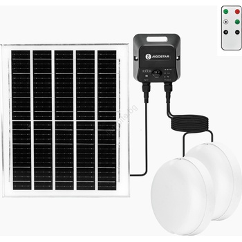 Aigostar - Комплект 2x LED соларно таванно осветително тяло, LED/3, 7 V, 12000 mAh, IP65 + дистанционно управление (AI2351)