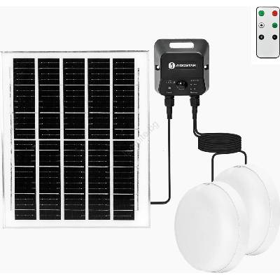 Aigostar - Комплект 2x LED соларно таванно осветително тяло, LED/3, 7 V, 12000 mAh, IP65 + дистанционно управление (AI2351)