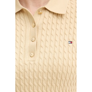 Tommy Hilfiger тениска тип пулове с яка дамска от памук (WW0WW41474) - answear - 131,02 лв
