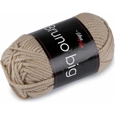 Pletací příze Bruno big 200 g - 1 402) krémová nejsvět.
