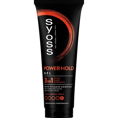 Syoss Men Power Hold Extreme Styling Gel pre 24h extrémnu fixáciu vlasov 250 ml