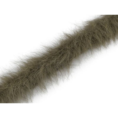 Všívací oděvní / dekorační kožešina kulatá šíře 5 cm Varianta: 5 zelená khaki, Balení: 1 m 60984/157883/282672