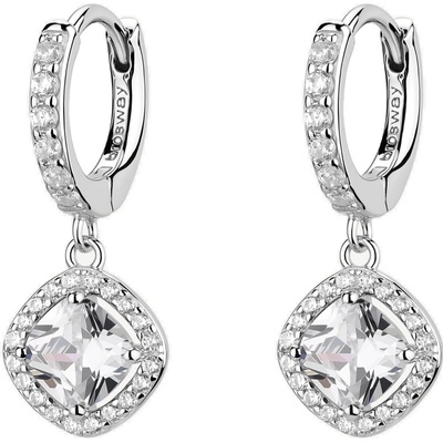 Brosway Stříbrné kruhové náušnice s kubickými zirkony Fancy Infinite White FIW161