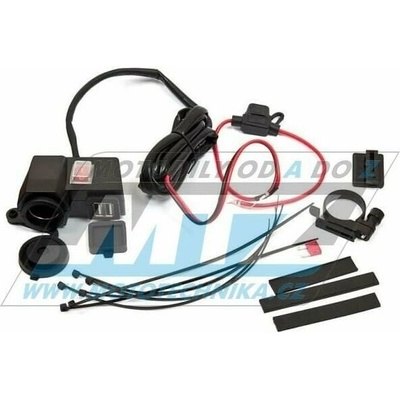 Zásuvka 12V/24V + USB 5V/2.1 (s vypínačem a držákem) 00-33999