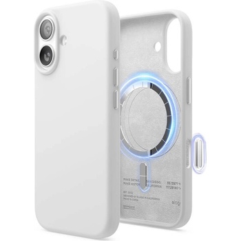 elago Силиконов (TPU) калъф с MagSafe за iPhone 17 - Elago Magnetic Soft Silicone Case (бял) (ES17MSSC61-WH)