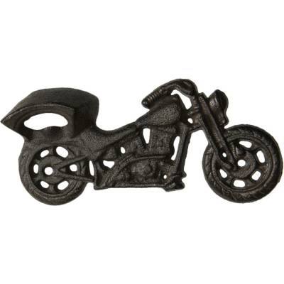 Nástěnný litinový otvírák motorka – 19x3x9 cm