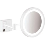 Hansgrohe AddStoris - Козметично огледало с LED осветление, стенен монтаж, бял мат 41790700 (41790700)