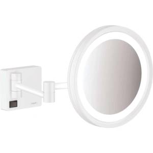 Hansgrohe AddStoris - Козметично огледало с LED осветление, стенен монтаж, бял мат 41790700 (41790700)