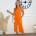 AX Paris Blood Orange Sleeveless Knot Front Jumpsuit - Blood Orange