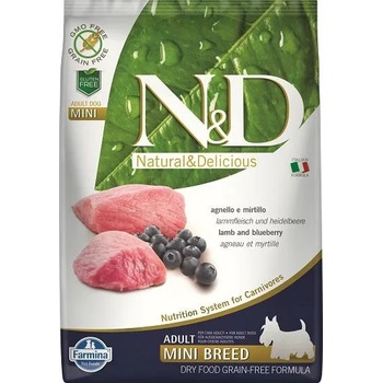 Image 1 of N&D Grain Free Adult Mini Lamb & Blueberry 7 kg
