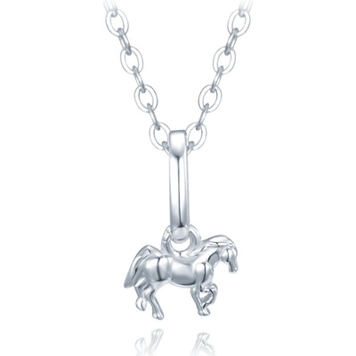 Minet Stříbrný náhrdelník kůň JMAD0052SN38 – Hledejceny.cz