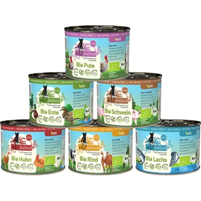 catz finefood Bio mix na vyskúšanie mix balenie 6 druhov 6 x 200 g
