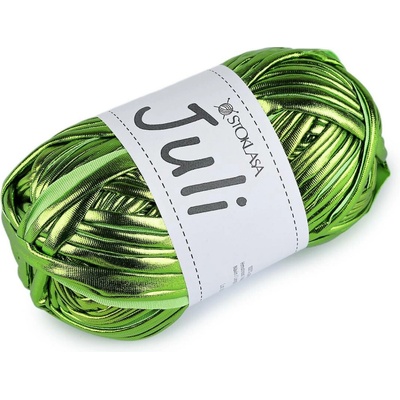 Pletací příze Juli metalická 100 g Varianta: 13 zelená sv., Balení: 1 ks 60687/157430/283673