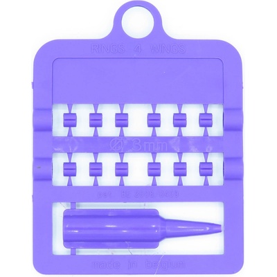 E-Z Split Ring Kroužky, průměr 3 mm fialové 12ks