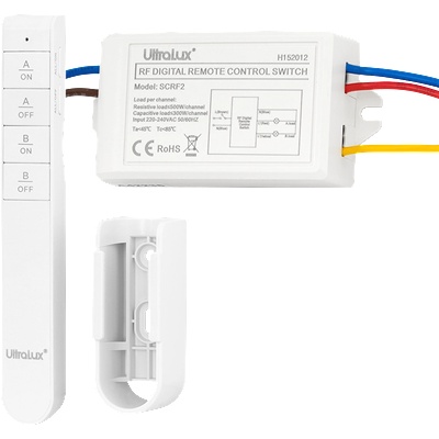 Ultralux ДВУКАНАЛЕН КЛЮЧ С rf ДИСТАНЦИОННО УПРАВЛЕНИЕ 220v ac (scrf2)