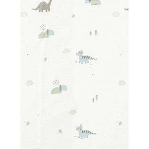 Bimbidreams Бебешки чаршаф с ластик Bimbidreams - Trex, 50 x 80 cm, White/Green (8499000702441) - baby
