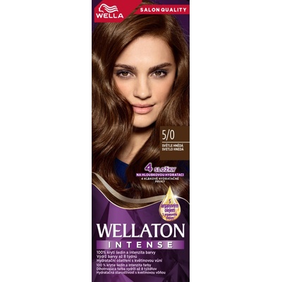 Wella farba na vlasy Wellaton Intense 5/0 svetlá hnedá, 110 ml