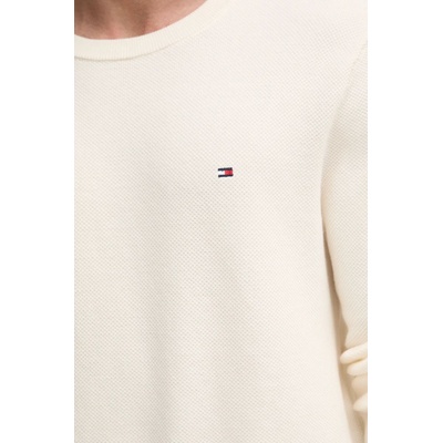 Tommy Hilfiger Памучен пуловер Tommy Hilfiger в бежово от лека материя MW0MW36347 (MW0MW36347)