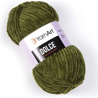Pletací příze YarnArt DOLCE 772 khaki, efektní, 100g/120m