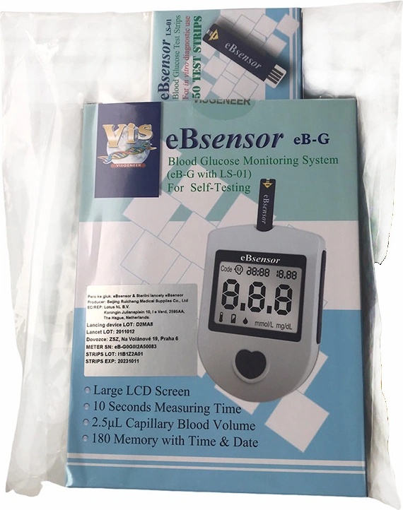 Visgeneer Set glukometer eBsensor + 50 prúžkov EBS