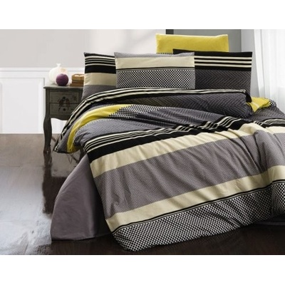 Brotex Obliečky bavlna Racing yellow zipsový uzáver 140x200 70x90