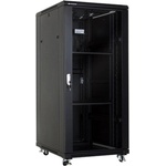 Linkbasic NCB 18U 600х1000 мм. , 19" Сървърен шкаф със стъклена врата, черен (NCB18-610-BAA-C)