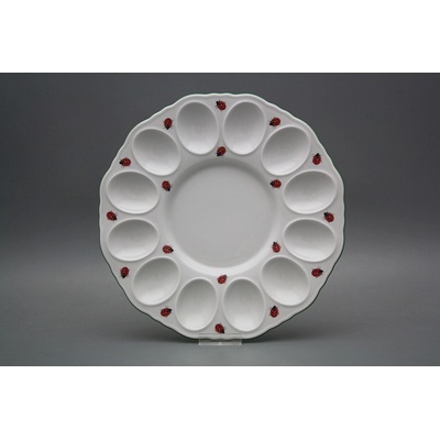 Bohemia Porcelán 1987 podnos na vejce 24cm Rokoko Berušky Zl – Zboží Dáma