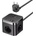 Baseus PowerCombo Cube Wall Power Strip With USB-C Hub 30W - разклонител с 3 изхода и вградени 1хUSB-C и 3хUSB-A изхода за мобилни устройства (черен)