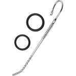 SuperLove Stainless Steel Beaded & Curved Urethral Dilator with Silicone Glans Ring