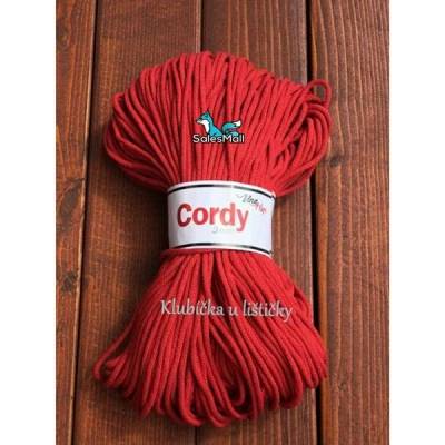 Vlna-Hep Cordy šňůry 3mm červená 8009