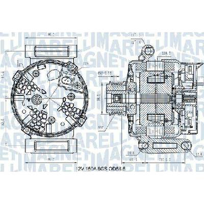 Alternátor MAGNETI MARELLI 063731546110